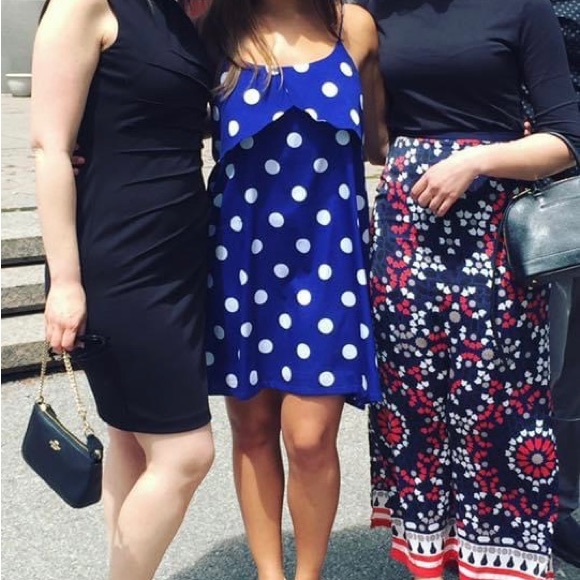 Royal blue polka dot dress, size small! - Picture 2 of 5